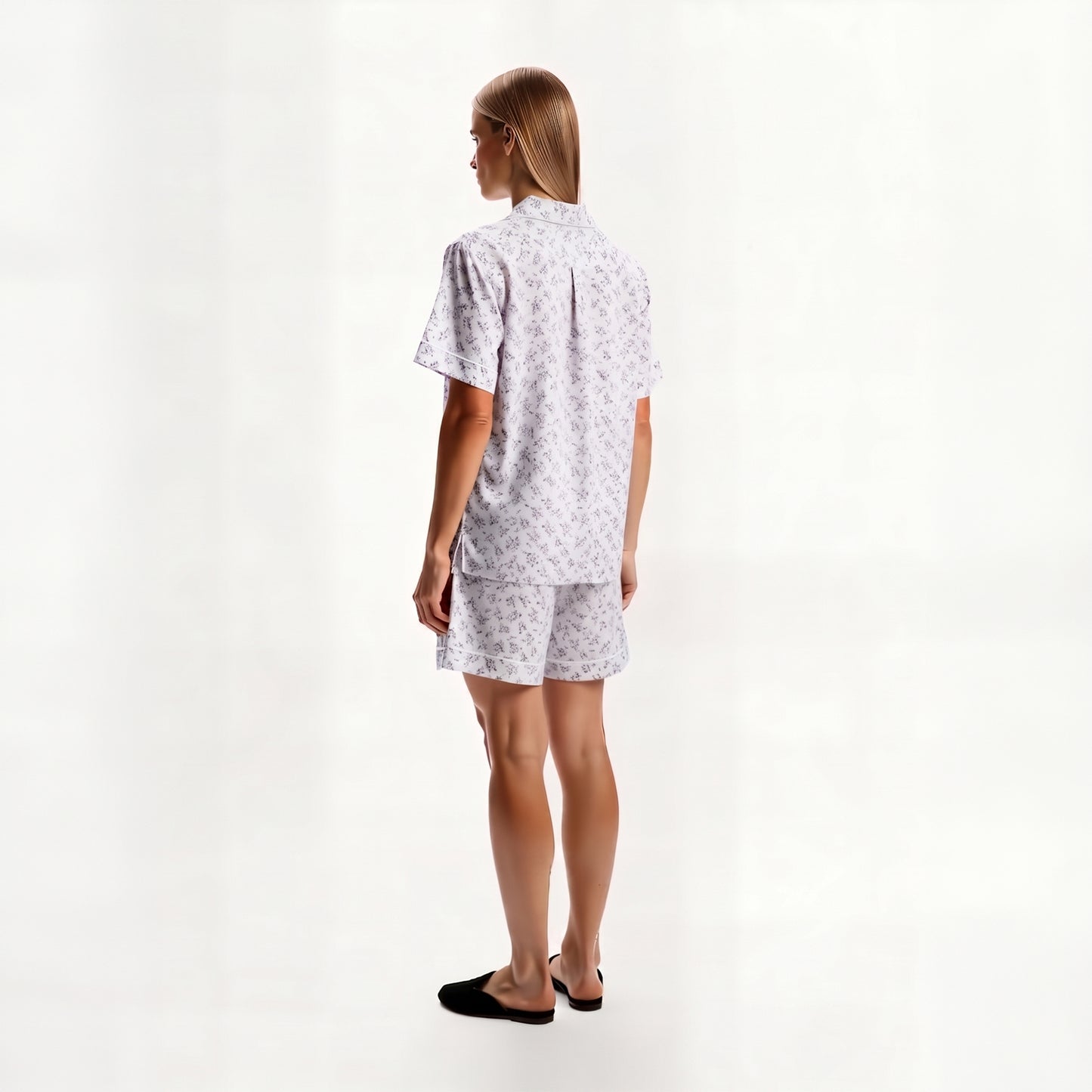 Twilight Blossom Short-Sleeve Pajama Set
